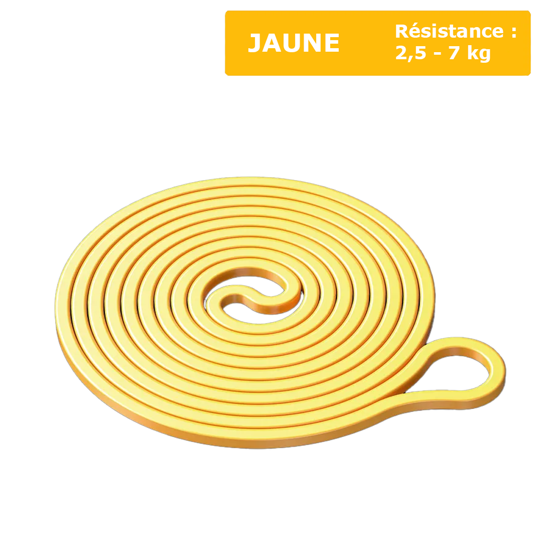 Élastique de musculation Jaune - 2,5-7 kg