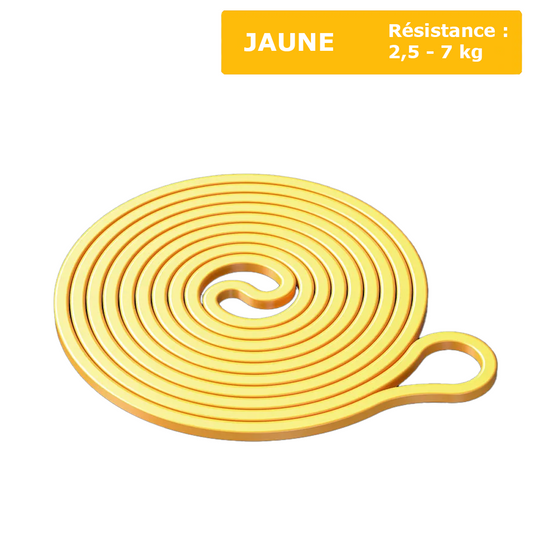 Élastique de musculation Jaune - 2,5-7 kg